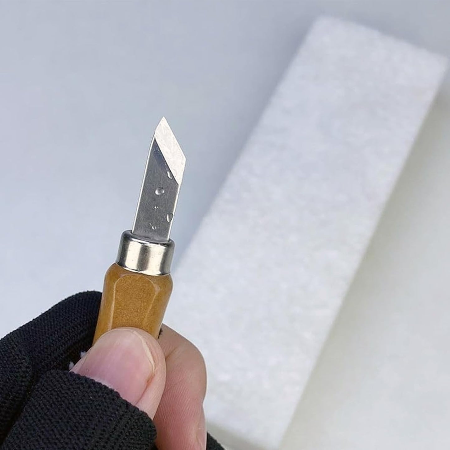 White Knife Sharpening Stone, 8000 Grit Sharpener Whetstone Final Fine Polishing Natural Honing Oilstone for Knives Tools,Cutting Tools 180 * 60 * 30mm