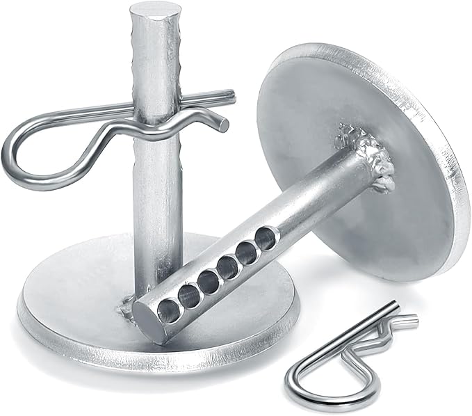 2208864 Snow Plow Skid Shoes Adjustable Pin Lock Plow Skid Feet Replacement 2205071 Hardened Steel Snow Plow Non-Slip Base with Quick-Release Cotter Pins (2/Pack)