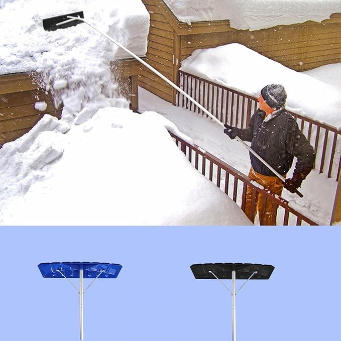 Black 25 Inch x 6 Inch Replacement Poly Blade for Snow Roof Rake, Snow Rake Blade