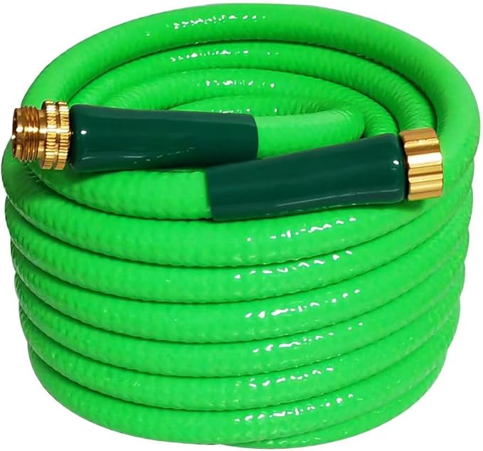 Garden Hose 50 ft Heavy Duty Water Hose 5/8,180 PSI Kink Resistant,Heavy Duty, Lightweight, Flexible Hose for Plants,Lawn & Garden Watering Equipment, 3/4 Solid Fittings (50ft)