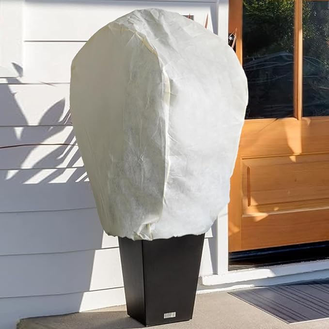 Plant Protection Cover, Winter Frost Protection Cover with Zip Pull and Latch, 19.7 x 19.7 x 31.5 cm - 2 pcs. for Plants and Rectangular Planting Box Protection Cover