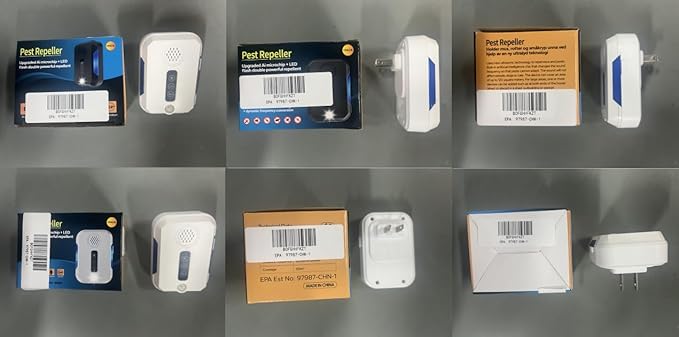 Electronic Mouse Mice Traps Spider Repellent Indoor for Home, Ultrasonic Pest Control Insect Repeller Plug in with Flash Light to Keep Roach Rat Rodent Bug Mosquito Ant Insect Away for House(6Pack)