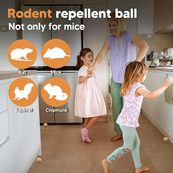 Rodent and Mice Repellent, Mouse Repellent Indoor, Peppermint Oil to Repel Mice and Rats, Mice Repellent, Rat Repellant, Keep Mice Out Nesting-8P