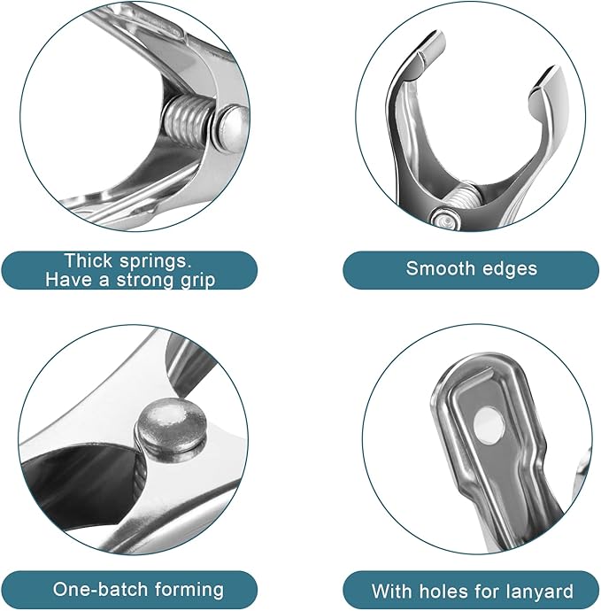 40 PCS Garden Clips, Heavy Duty Stainless Steel Greenhouse Clamps, Greenhouse Clips for Netting, Have a Strong Grip to Hold Down The Shade Cloth or Plant Cover on Garden Hoops or Greenhouse Hoops