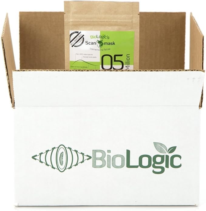 BioLogic Scanmask Steinernema Feltiae (Sf) Beneficial Nematodes for Natural Insect Pest Control, 5 Million Size