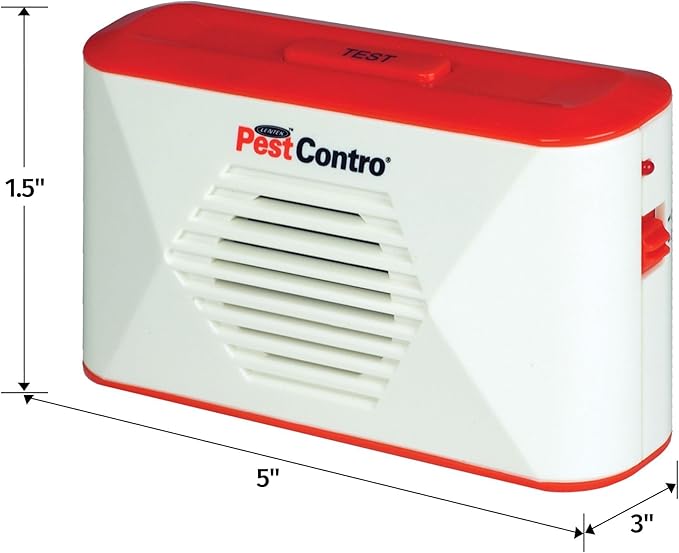 PestContro Portable Ultrasonic Rodent Repeller, Cordless Non-Lethal Pest Control, Dual Frequency, Mice Rats Squirrels Chipmunks Kitchen Office Garage Basement Shed Storage Attic