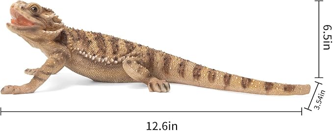 Garden Lizard Statue Vivid Horny Lizard Figurine Decorations Resin Animal Sculpture Outdoor Garden Statue for Patio Yard Lawn Ornaments Art Gift 12.6 inch by Hand Painted