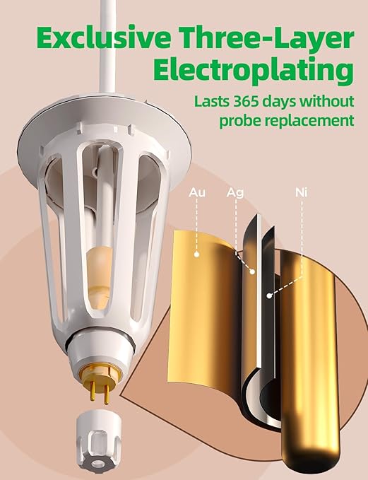 LetPot EC & Temperature Meter with APP, Multi-Layer Electroplated Probe, Water Shortage Reminder, Conductivity Meter for Hydroponic System and Indoor Plant Grow (No Pump)