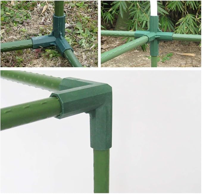 4 PCS 16mm Greenhouse Frame Building Connectors Pipe Fitting Plastic Gardening Joint Tool Heavy Duty Framework Drip Tubing Flower Stands Plant Stakes Fencing