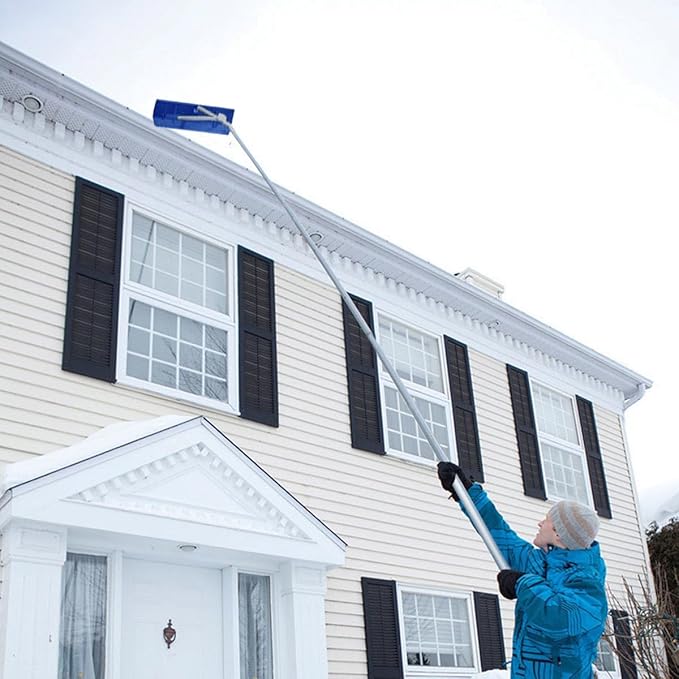 Blue 25 Inch x 6 Inch Replacement Poly Blade for Snow Roof Rake, Snow Rake Blade