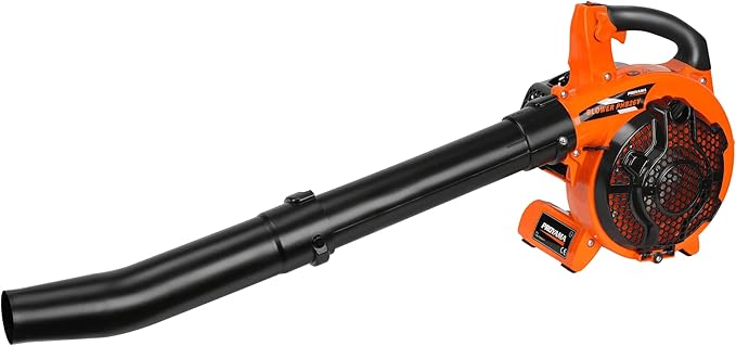 PROYAMA 26CC 2 Cycle Gas Leaf Blower, 2 in 1 Nozzle Handheld Powerful Blower, 412CFM 200MPH Lightweight Powerful Leaf Blower with Cruise Control for Lawn Care Snow Removal, Blowing Debris Leaves Dust