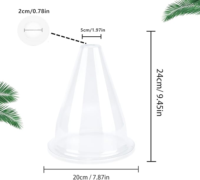 【24 Pieces】 Garden Cloches for Plants, Plant Cover Plant Protectors Transparent Bell Jar Cloches Protection Plants from Birds, Slugs, Frost, Freeze Weather, 7.8" D x 9.4" H, Transparent