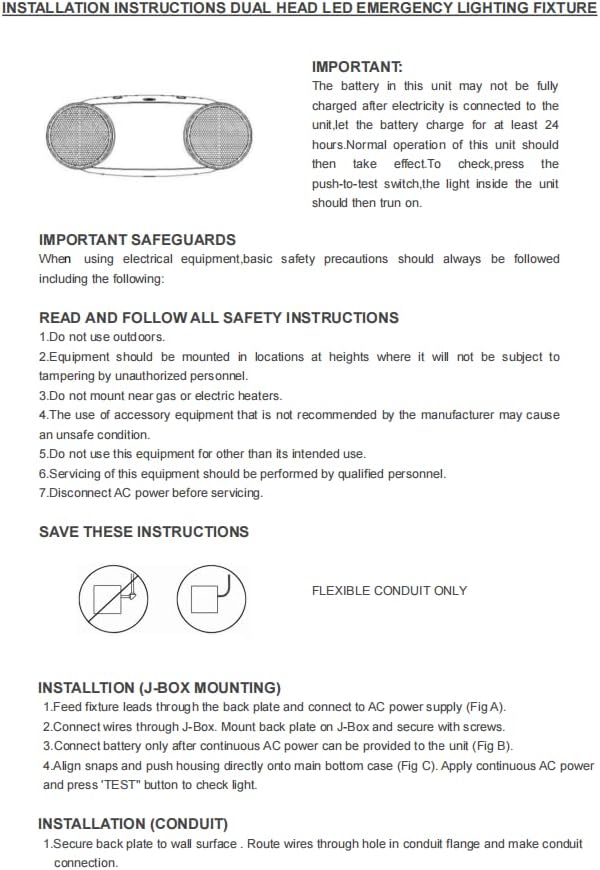 6 Packs Emergency Lights for Business, with Battery Backup,Hard Wired, UL 924 Certified,AC 120/277V,Two Head Adjustable LED Emergency Lighting.