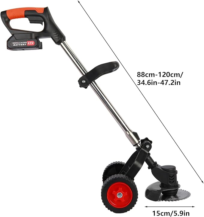Electric Rotary Lawnmower, 21V 2000mAh Electric Rotary Lawn Mower, Electric Wheeled Lawn Mower, 3 in 1 Cordless Grass Trimmer, Electric Hover Lawn Mower, Electric Grass Trimmer/Edger
