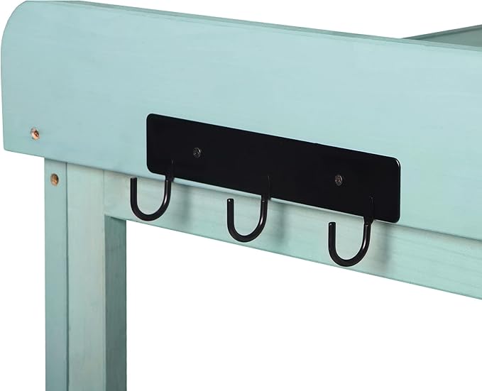 Outdoor Wooden Potting Bench Table β Farmhouse Garden Workstation with Drawers, Cabinet & Storage Shelves, Large Fir Wood Work Table for Patio, Backyard, Mudroom, Greenhouse (Green, 65'' H)