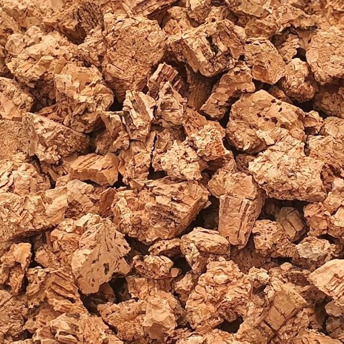 Cork Orchid Bark - Cork Bark Nuggets (3/8"- 3/4") - Natural Cork Bits (10-20mm) for Orchids, Air Plants, Reptiles & Terrariums (1 Quart)
