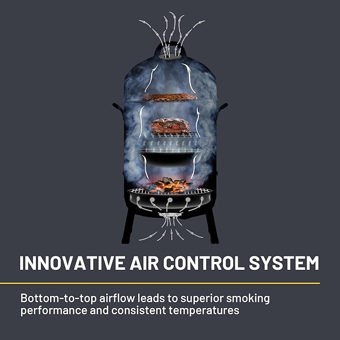 Charbroil® 20" Bullet Charcoal Smoker, Black - 18202076