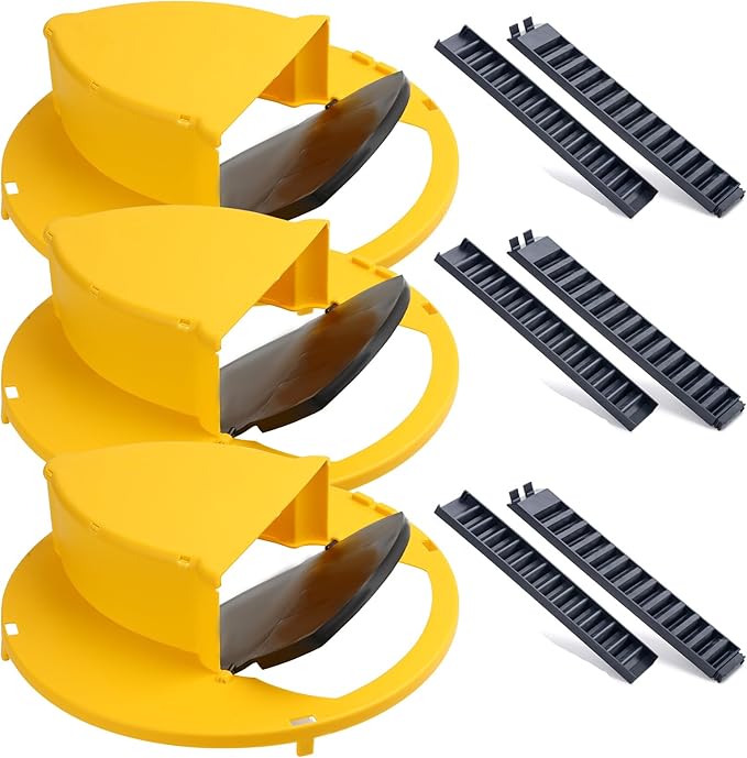 Mouse Trap Bucket Lid Indoor Outdoor,Humane,Auto Reset Compatible with 5 Gallon Bucket (3P)