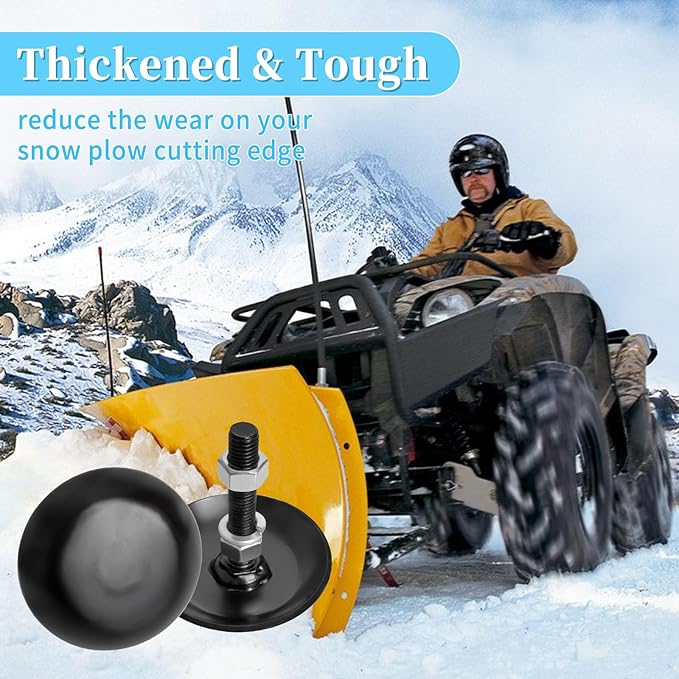 2873423 Skid Shoes Fit for Polaris Snow Plow - Snow Plow Skid Shoes Compatible with CamAm Arctic Cat Moose & 60" Polaris Ranger Sportman ATV UTV Plow, Set of 2