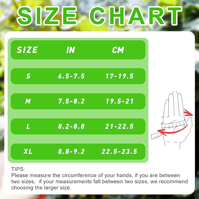 HANDLANDY Men Leather Gardening Gloves, Utility Work Gloves for Mechanics, Construction, Driver