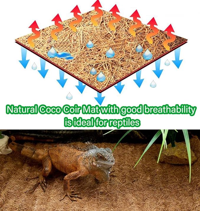 MIOHNAN Natural Coco Coir Fiber Liner Roll Sheet, Coconut Fiber Pad, Coconut Husk Liners Mat for Planters Baskets, DIY Moss Pole - 16x48 inch