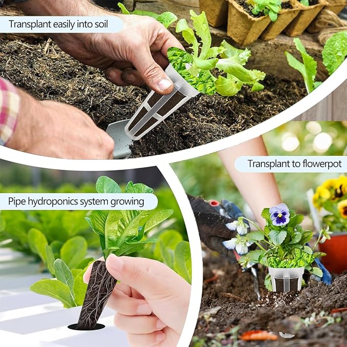 105 Seed Pod Kit for Aerogarden, Hydroponics Accessories for System Compatible with Hydroponics Supplies from All Brands, 30 Grow Sponges, 12 Grow Baskets, 12 Domes, 50 Pod Labels, 1 Tweezer (105 Pcs)