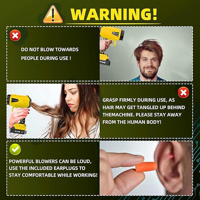 Handheld Leaf Blower Cordless Brushless Compatible with DeWalt 20V Battery,Extended Nozzles,Mini Lightweight Small Turbo Jet Blower for Patio,Lawn,Yard,Snow Leaves and Dust Car Dryer,001