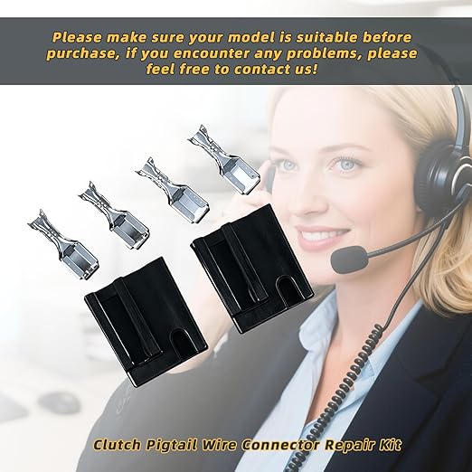 Clutch Pigtail Wire Connector Repair Kit for Bercomac Snowblower Power Take-Offs, Compatible with John Deere Mowers, Fits Models 57M11591, 57M9621, 57M8888, etc., Set of 2