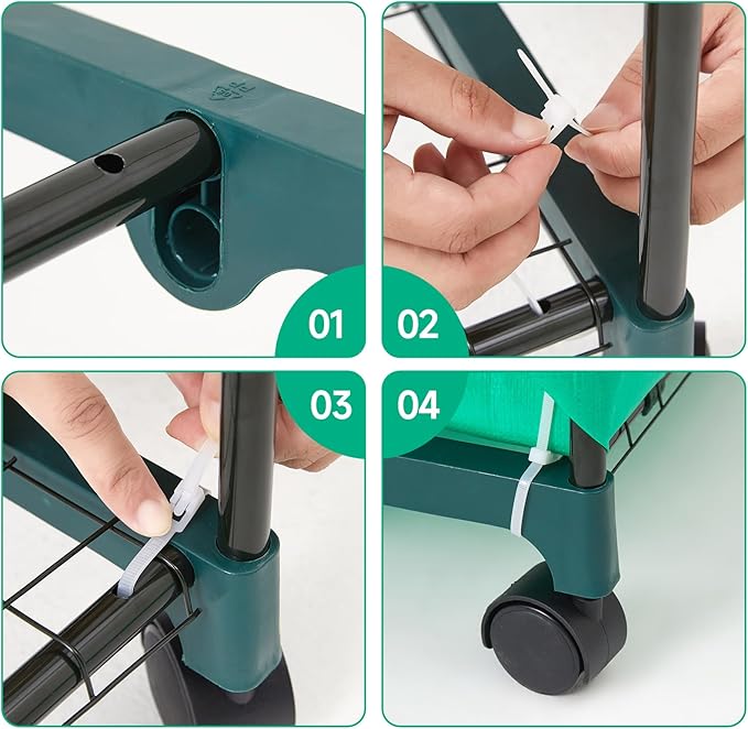 5 Tier Mini Greenhouse with Wheels for Indoor Outdoor, Portable Green House with PVC Cover and Shelves for Seedling, Greenhouse with Waterproof Mat and Cover Tape, Gardening Gifts for Women Men