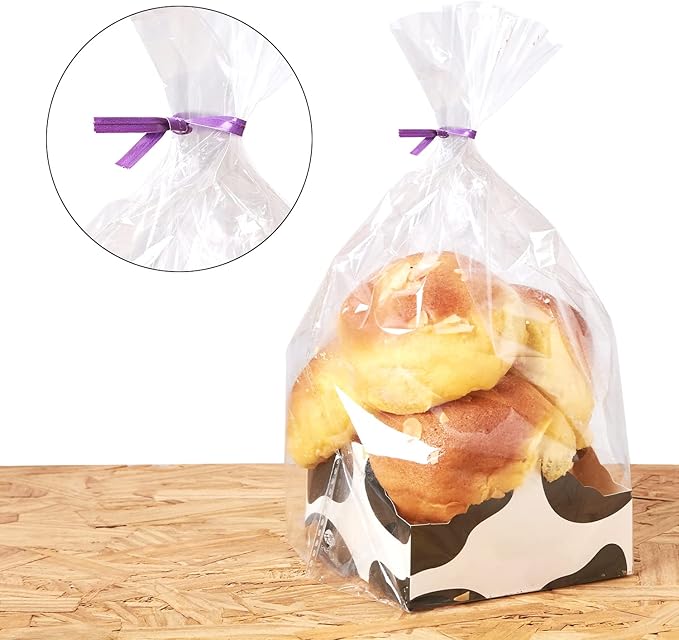 500 Pcs 5" Purple Paper Twist Ties, for Party Cello Candy Bread Coffee Bags Cake Pops