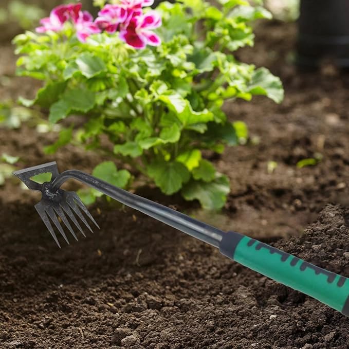 2Pcs Weed Puller Tool, Weeding Artifact Uprooting Steel Hand Weeder Tool for Garden Yard Farm - Durable Manganese, Manual Multifunctional Weeding Artifact Kit (Green)