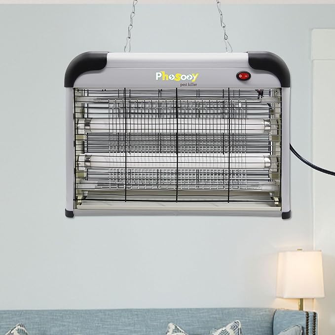 Electric Bug Zapper, 2800V High Grid Indoor Mosquito Killer with 20W Lamps, Plug-in Hanging Insect Trap for Mosquitoes, Moths, Gnats, Flies and Flying Insects Indoor Use