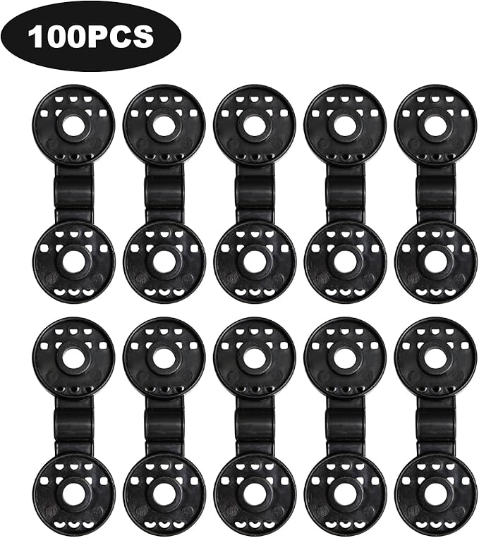 100PCs Heavy Duty Lock Grip, Round Plastic Black Clips for Windproof Awnings, 2023 New Shade Cloth Plastic Clips, Accessories for Vegetable Greenhouse