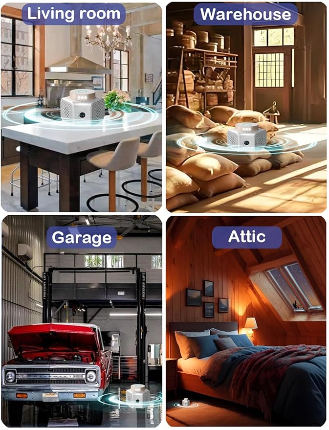 Pest Repellent Ultrasonic Plug in, Mice Repellent Indoor Pest Control for Rodent Squirrel Mouse Rat Bat Repeller, Electronic Plug in for House Kitchen Garage Basement Attics