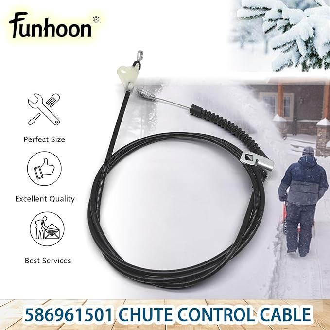 586961501 Chute Control Cable for Husqvarna ST224 ST224P ST227P ST230 ST230P Jonsered Poulan Snow Blowers