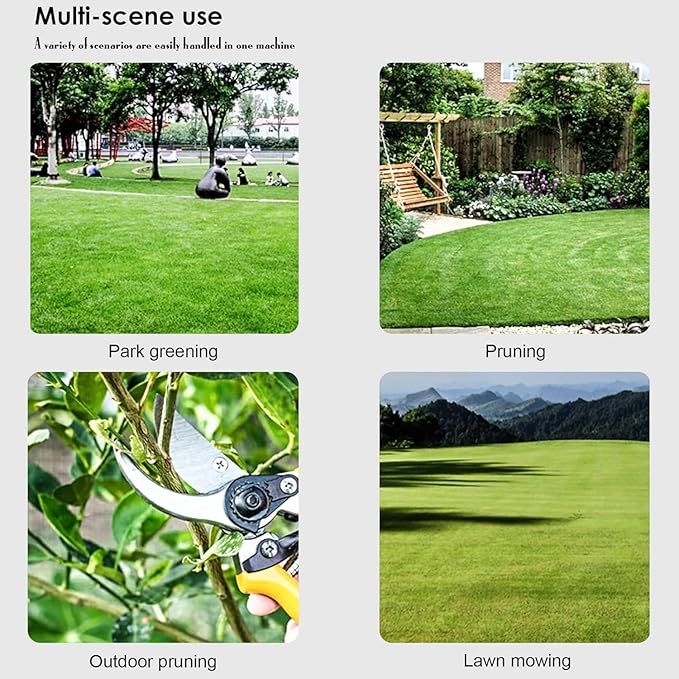 52CC Gas Power String Trimmer Cordless, 2 in 1 Multifunction Petrol Hedge Trimmer, Gas Lawn Mower Brush Cutter, 2-Stroke Weed Wacker, for Lawn, Garden, etc (2 in 1 red)