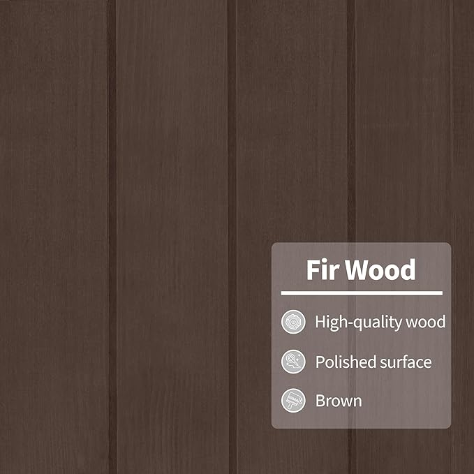 MCombo 2-Tier Wooden Cold Frame Garden Greenhouse Raised Flower Planter Shelf Bed Protection 6057-0160 (Brown)