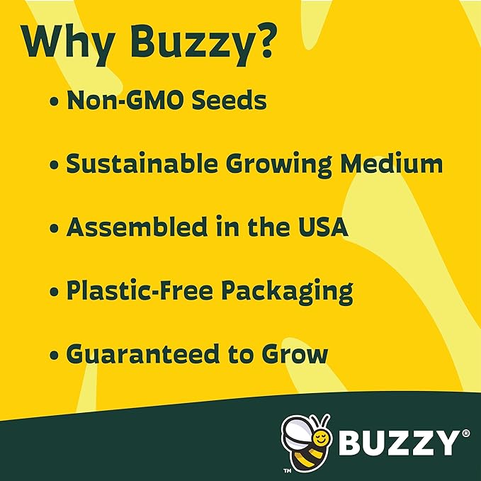 BUZZY Seeds Terracotta Mini Grow Pots | Herb, Plant, Flower Starter Kit for Kids & Adults | Assorted 12-Pack, Bright Series Collection | Guaranteed to Grow | Best Indoor-Outdoor Gardening Gift