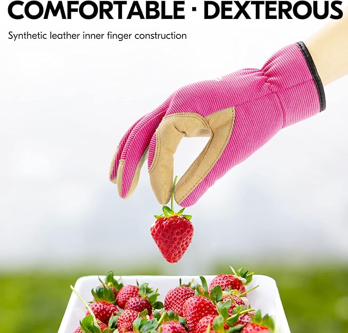 Vgo... 1-Pair Age 3-4 Kids Gardening Gloves,Children Yard Work Gloves,Soft Safety Outdoor Playing Gloves (Size XS,Purple Rabbit, KID-SL7362)