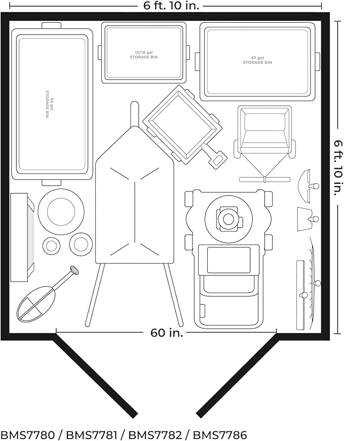 Suncast Modern Outdoor Storage Shed, 200 cu. ft. Peppercorn Resin Plastic Shed for Lawn Mower, Bikes, Utility Tools, Patio, & Yard. Weatherproof & Lockable Modern Sheds & Outdoor Storage, Made in USA