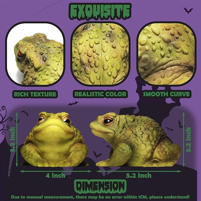 Sunthus Frog Toad Sculptures Garden Statues Yard Art Resin Decorations Outdoor Garden Decor