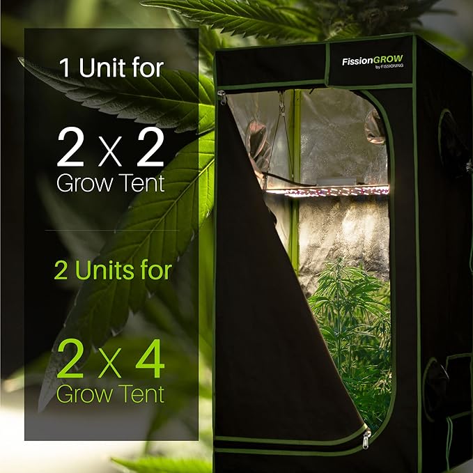 100E LED Grow Light, 100W True Full Spectrum with UV and IR, Ideal Coverage for 2'x2' or 2'x4' Grow Tents, Veg&Bloom Light Kit for Indoor Plants