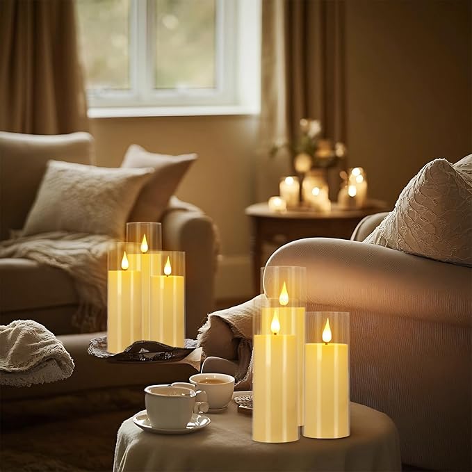 24-Pack A-Series Acrylic LED Flameless Candles with Remote Control - Perfect for Families, Parties, and Special Occasions
