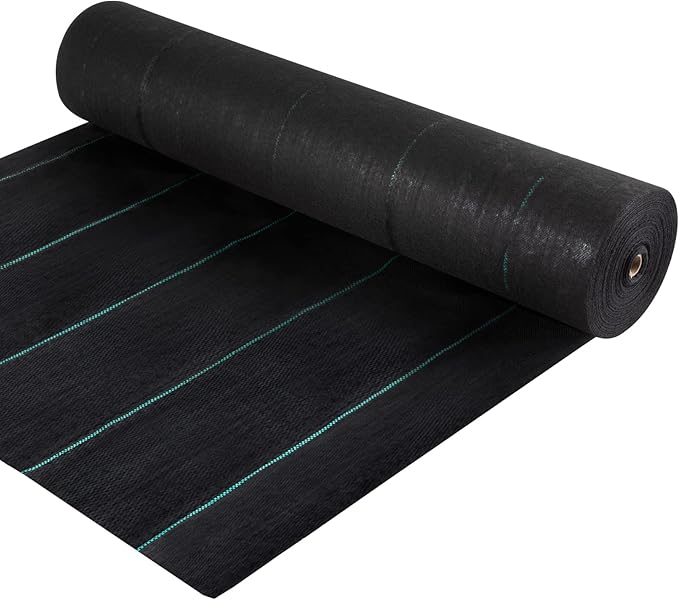 VEVOR Weed Fabric Barrier Heavy Duty, 4x300FT 5.8oz Weed Blocker Fabric, Woven Landscape Fabric, Garden Fabric Weed Barrier, Weed Control Fabric Ground Cover, Geotextile Fabric, Gardening Mat, Black