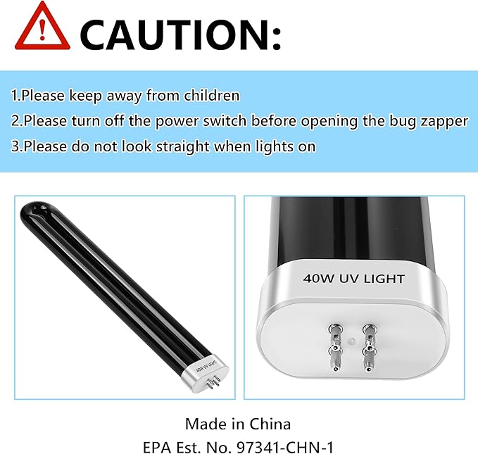 Bug Zapper Replacement Bulbs, 40w Black Light Bulb Compatible with Black Flag Bug Zapper Model BZ-40DX, BZ-40MAX, and BZ-40BLK (1)