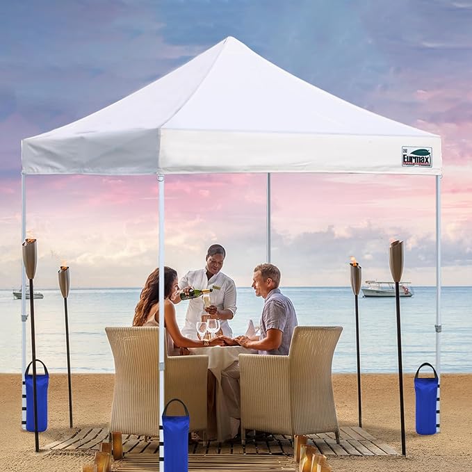 Eurmax USA Weight Capacity 112 LBS Extra Large Pop up Gazebos Weights Sand Bags for Pop up Canopy Tent Pergola Outdoor Instant Canopies,Sand Bags Without Sand, 4-Pack,Blue