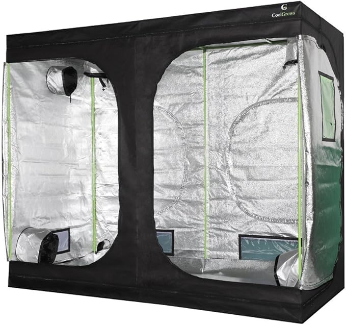 96"x48"x80" Mylar Hydroponic Grow Tent Grow Room with Obeservation Window and Removable Floor Tray for Indoor Plant Growing (96" x 48" x 80")
