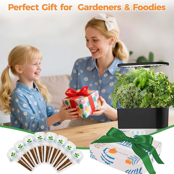 Cilantro Seed Pods Kit Hydroponic - Refill Herb Pod for All Indoor Garden, 8 Grow Pods with Seeds of Cilantro, Compatible with All Hydroponics Growing Systems