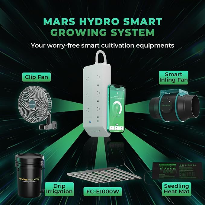 MARS HYDRO 2024 FC-E1000W Foldable Bar Style Led Grow Lights for Indoor Plants Diode Full Spectrum Growing Lamp 1000Watt 5x5FT Dimmable Daisy Chain Commercial Achieve 2.8umol/J 3G/W