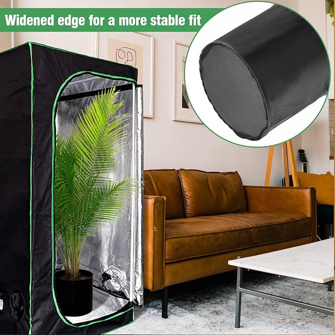 2 Pcs Grow Tents Vent Cover - 4" Dustproof Duct Filter Vent Covers with Elastic Band and Fixed Buckle for Plant Grow Tent Accessories